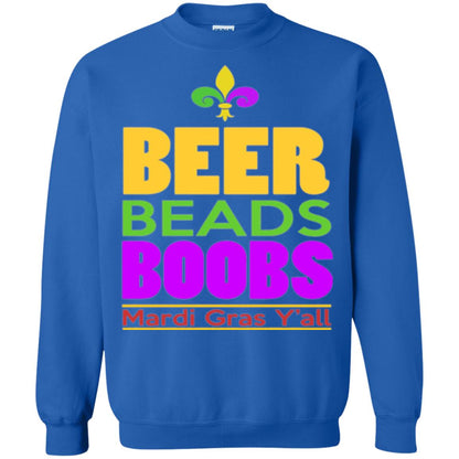 Funny Mardi Gras T-shirt Beer Beads Boobs Mardi Gras Y_all Royal