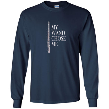 Flute Lover T-shirt My Wand Chose Me Navy