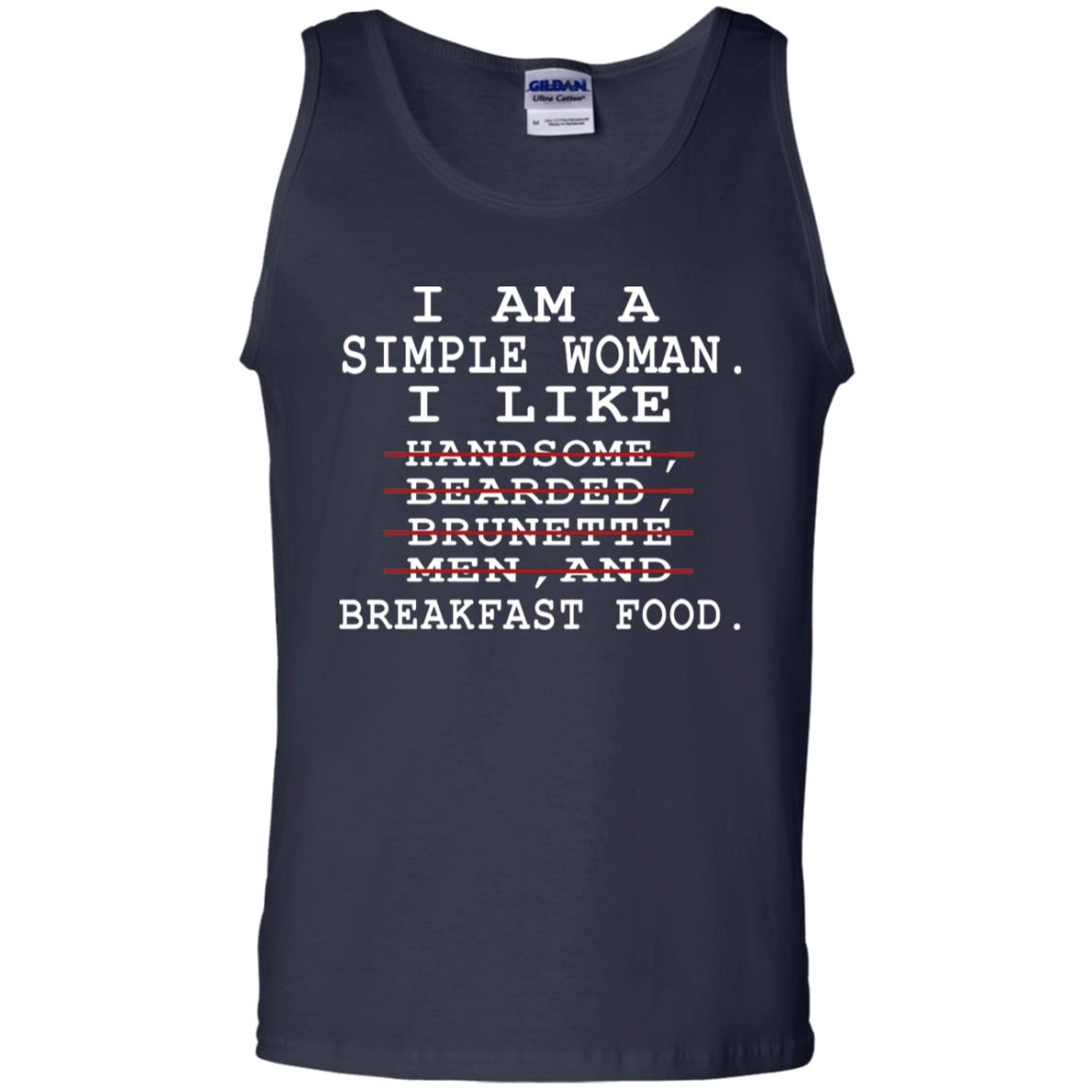 I Am Simple Woman I Like Breakfast Food Shirt Navy