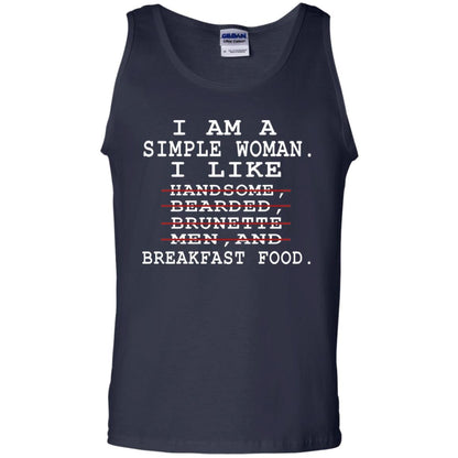 I Am Simple Woman I Like Breakfast Food Shirt Navy