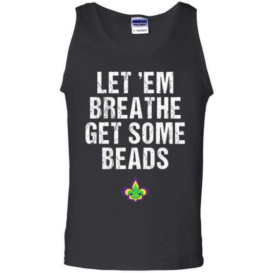 Mardi Gras T-shirt Let_em Breathe Get Some Beads Black