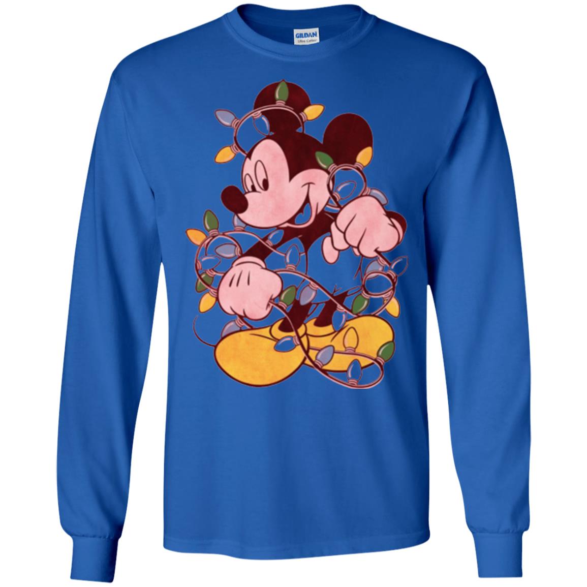 Christmas Lights T-shirt Disney Mickey Mouse Royal