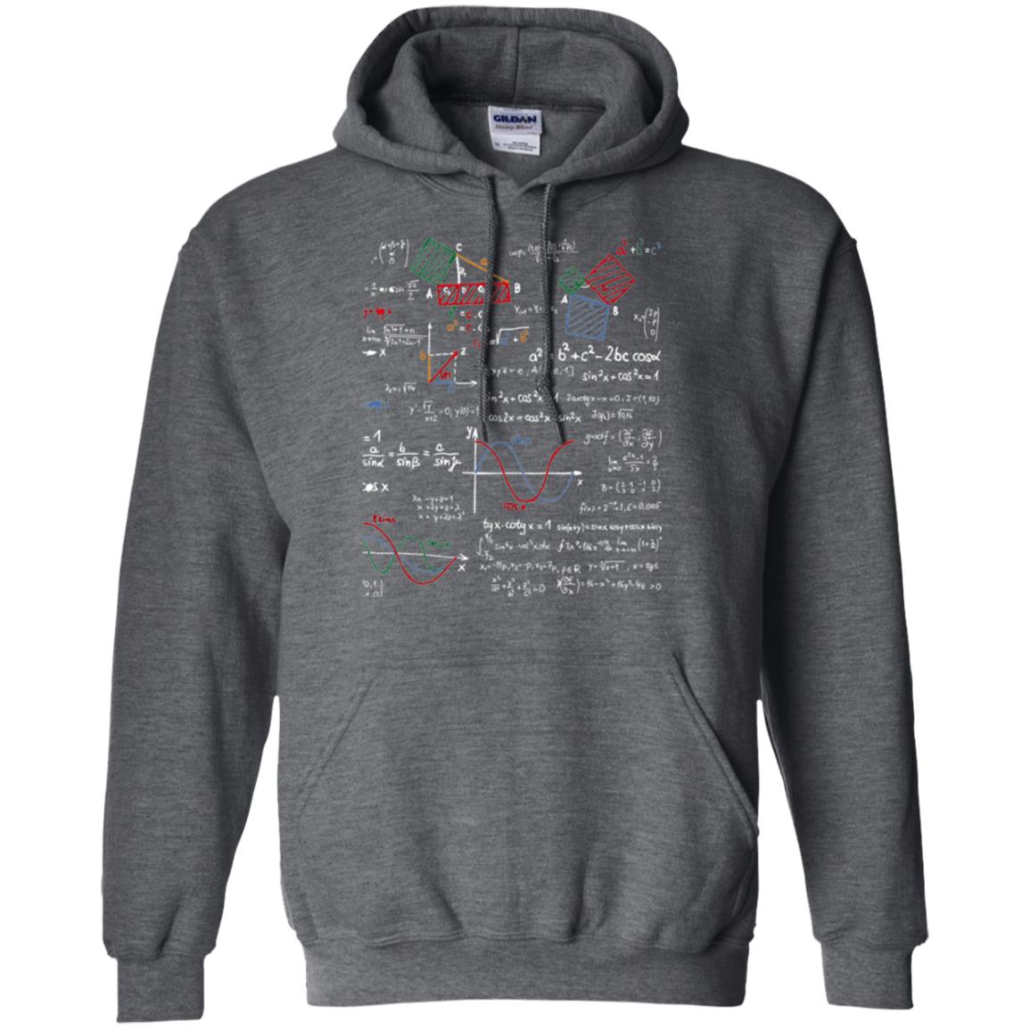 Math Lover T-shirt Formulas Cheat Sheet Dark Heather