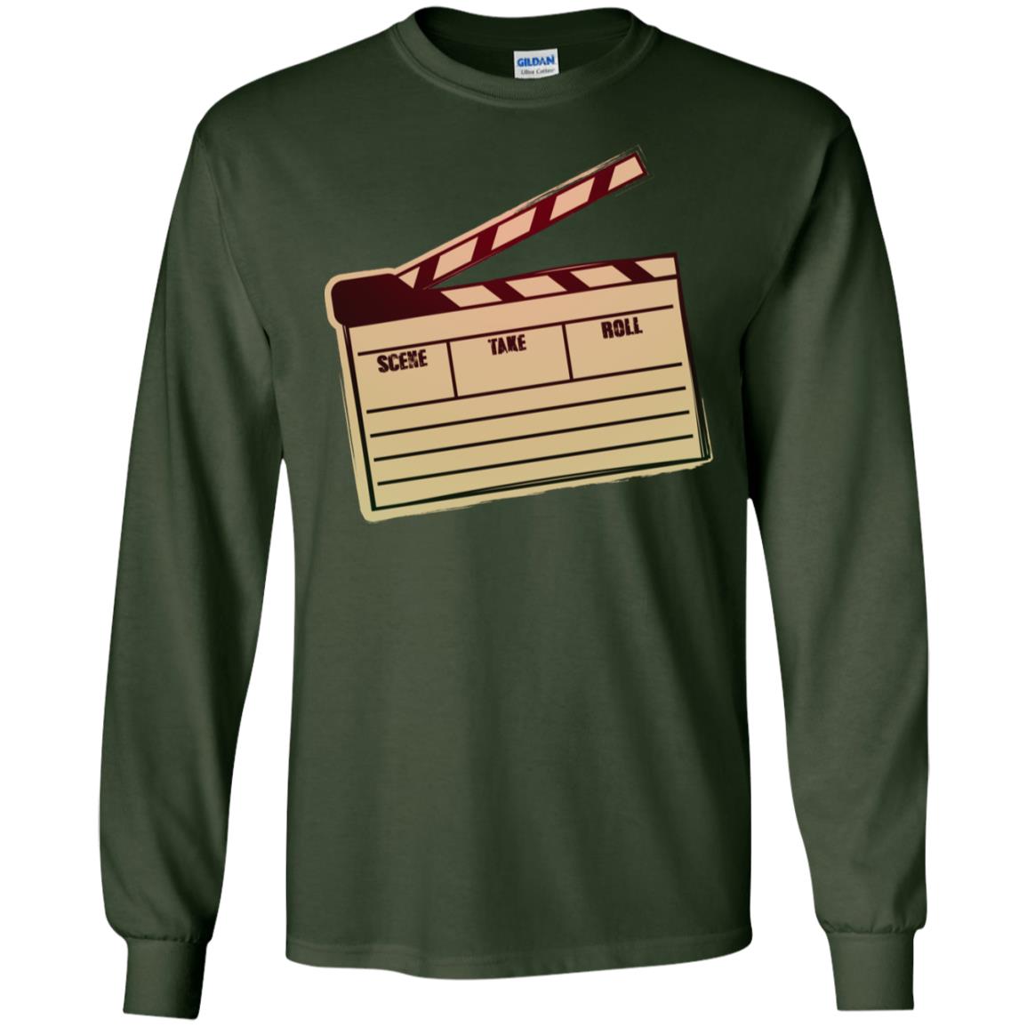 Movie Clapper Filmmaker Film Student Shirt Forest Green