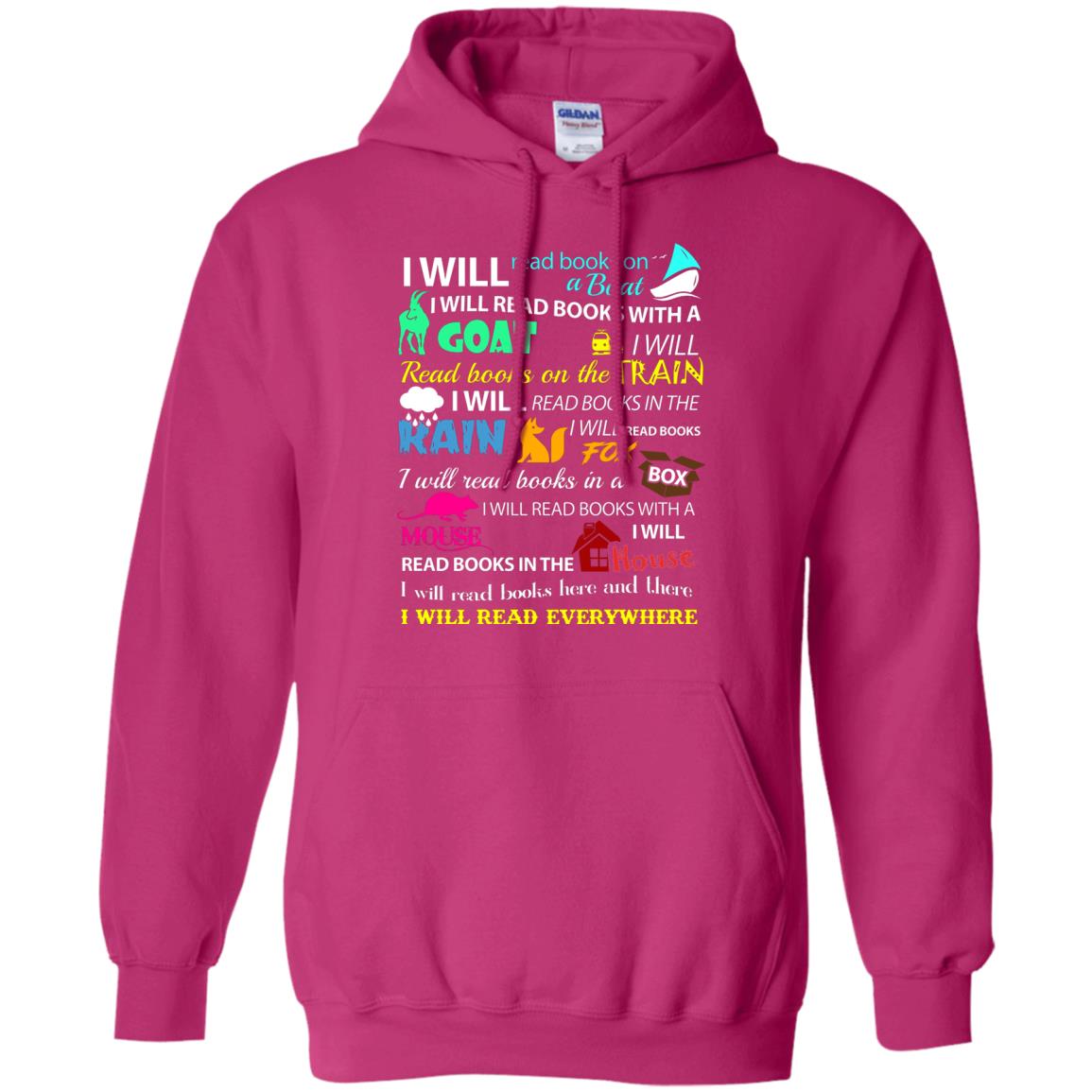 I Will Read Books On A Boat Bookworm T-shirt Heliconia