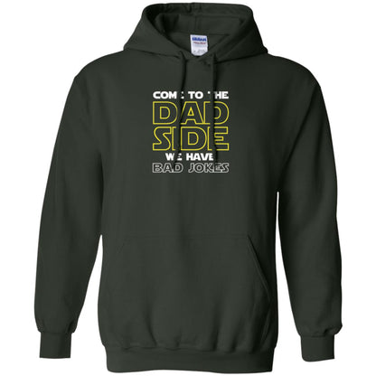 Daddy T-shirt Come To The Dad Side We Have Bad Jokes Forest Green