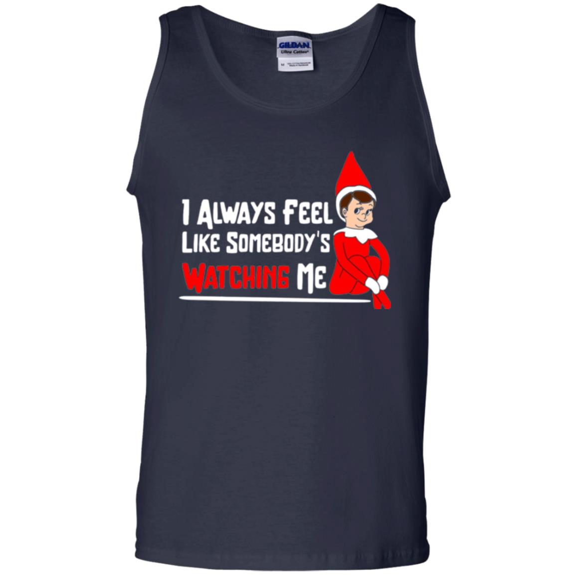 Christmas T-shirt I Alway Feel Like Somebody_s Watching Me Navy