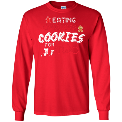 Christmas T-shirt Eating Christmas Cookies For Two Red