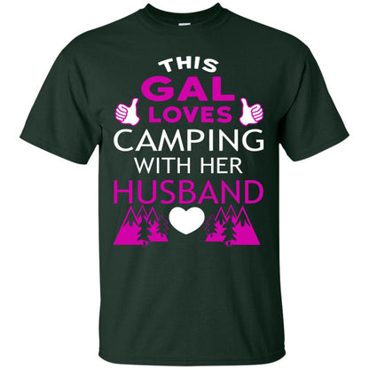 This Gal Loves Camping With Her Husband Wife Shirt Forest