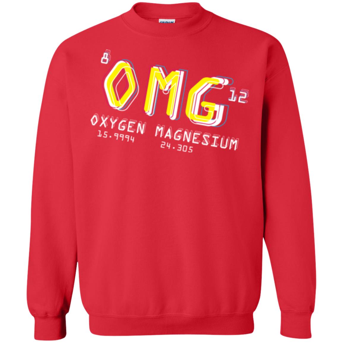 Funny Science Class T-shirt Omg Oxygen Magnesium Red