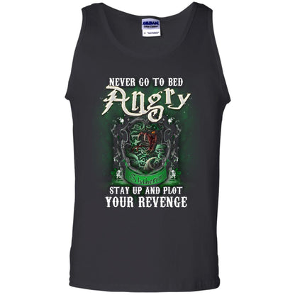 Never Go To Bed Angry Stay Up And Plot Your Revenge Slytherin House Harry Potter Shirt Black