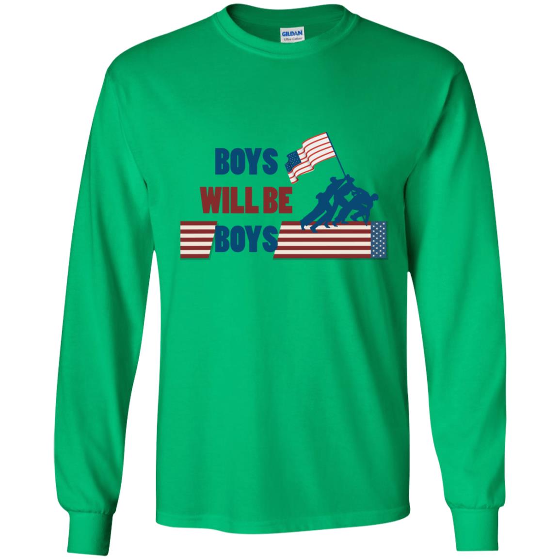 Boys Will Be Boys Military Shirt Irish Green