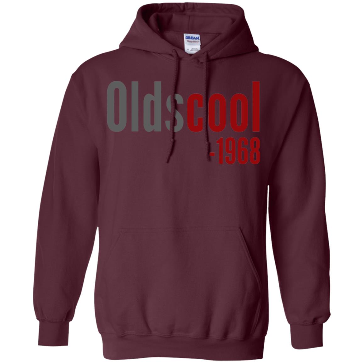 Oldscool 1968 Funny Old School 50th Birthday Gift T-shirt Maroon