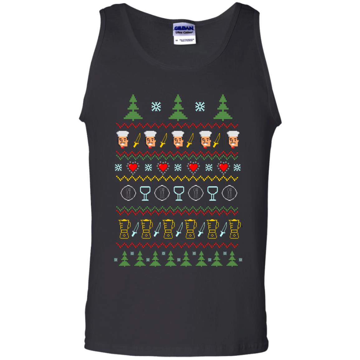 Chef Christmas X-mas Gift Shirt For Cooking LoversG220 Gildan 100% Cotton Tank Top