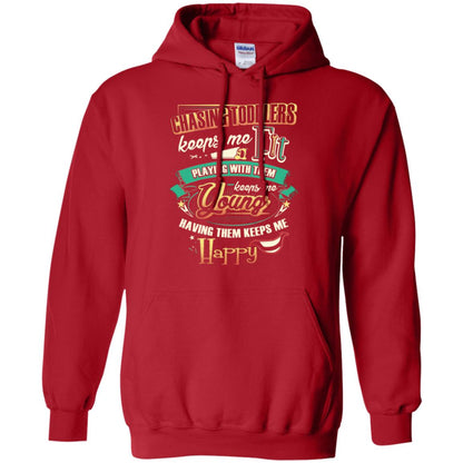 Chasing Toddlers Keeps Me Fit Shirt Red
