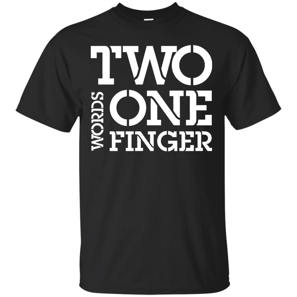 Two Word One Finger Shirt Black