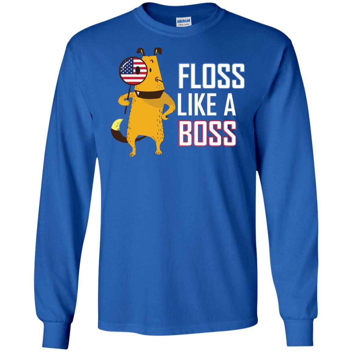 Floss Like A Boss Dog Shirt Royal