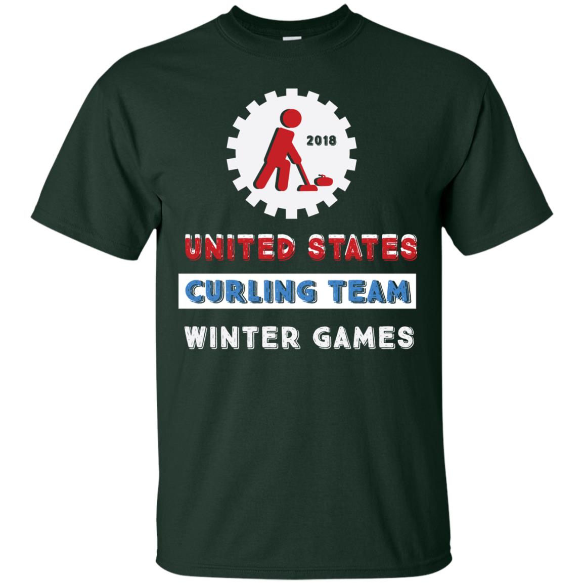 United States Curling Team Winter Games Curling Lover T-shirt Forest