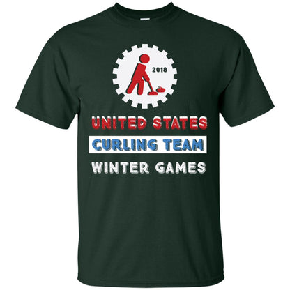 United States Curling Team Winter Games Curling Lover T-shirt Forest