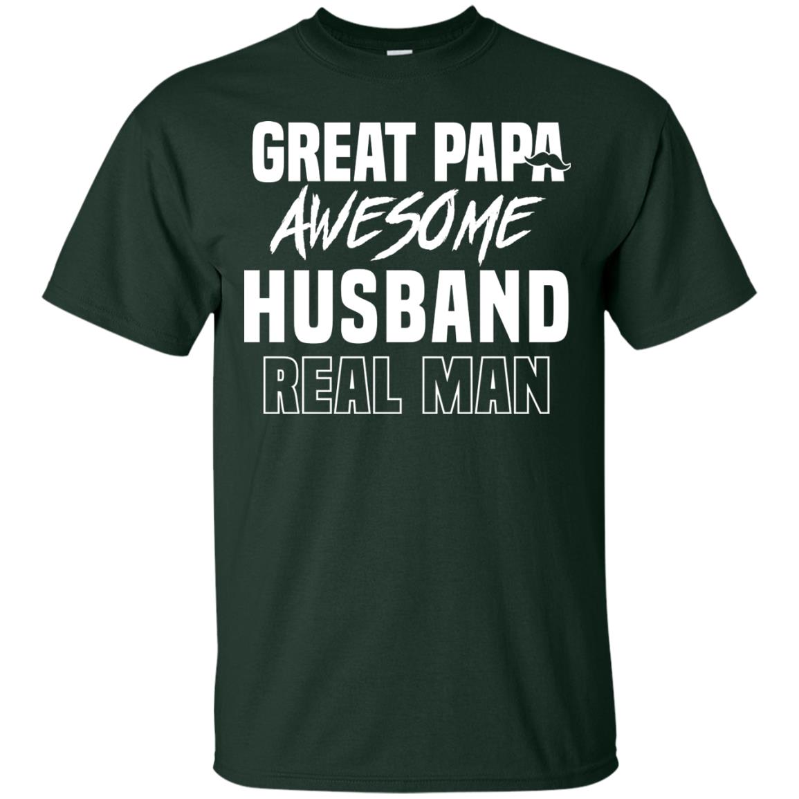 Great Papa Awesome Husband Real Man Father's Day Shirt Forest