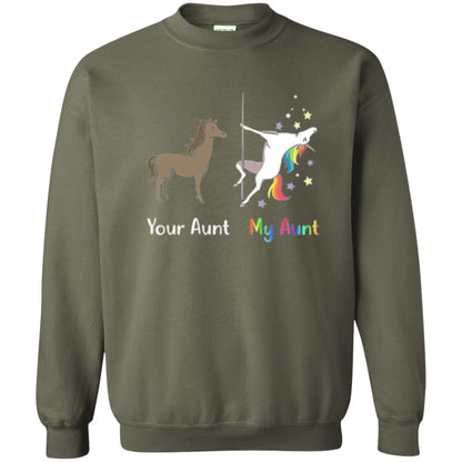 Unicorn T-shirt Your Aunt My Aunt Military Green
