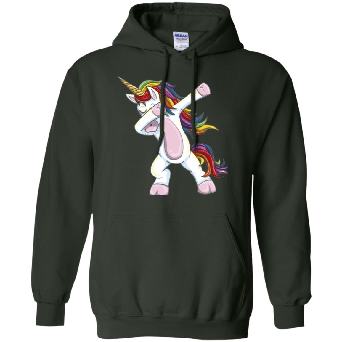 Dabbing Unicorn T-shirt Forest Green