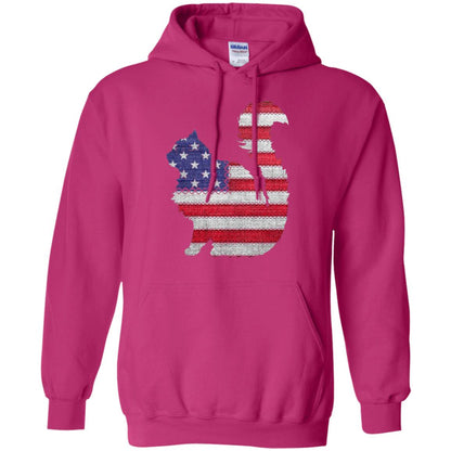 Patriotic Maine Coon American Flag Embroidery T-shirt Heliconia