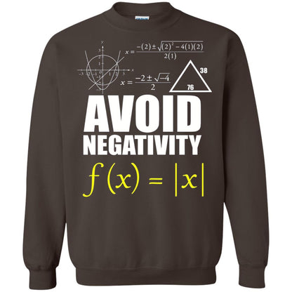 Avoid Negativity Math Teacher T-shirt Dark Chocolate