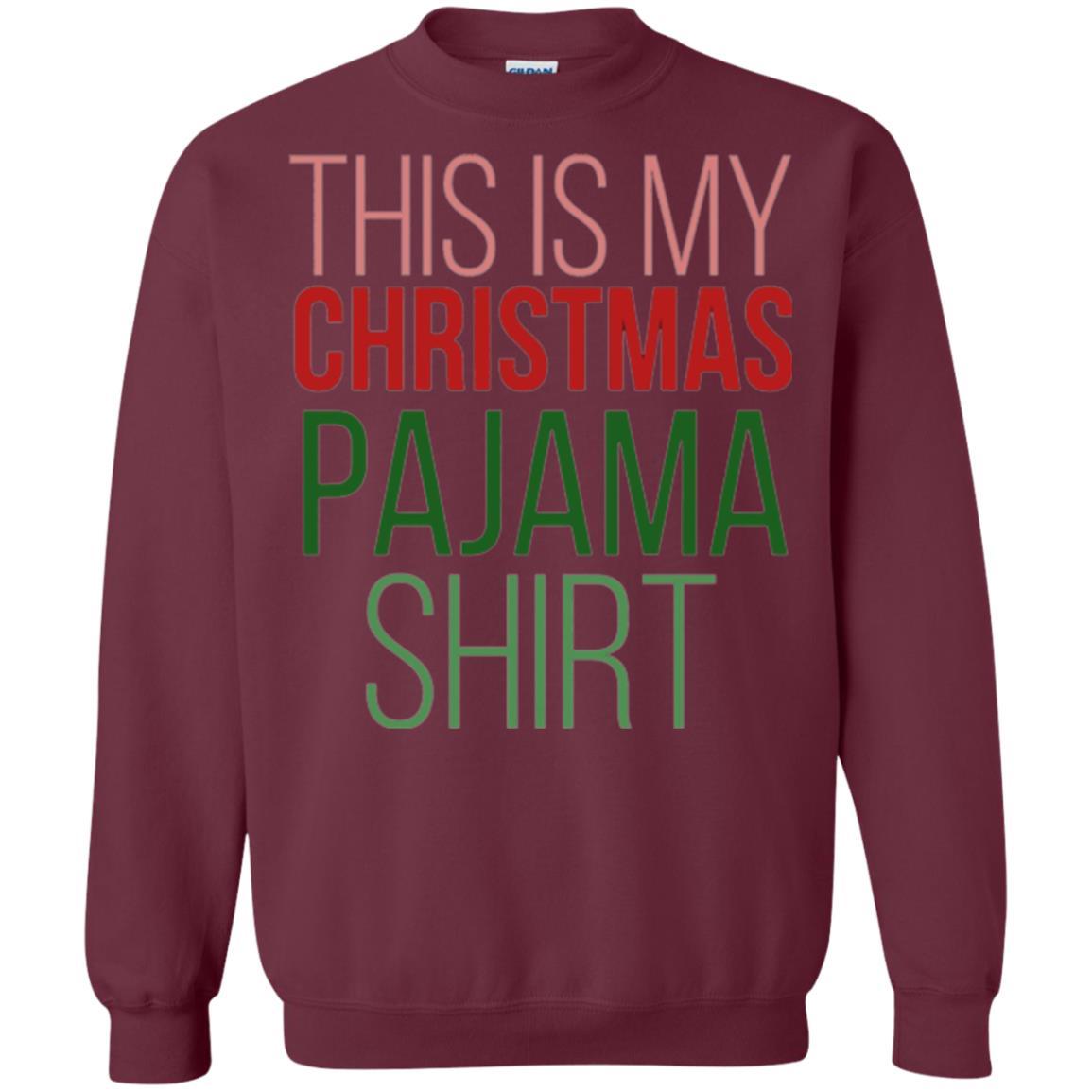 Christmas T-shirt This Is My Christmas Pajama Maroon