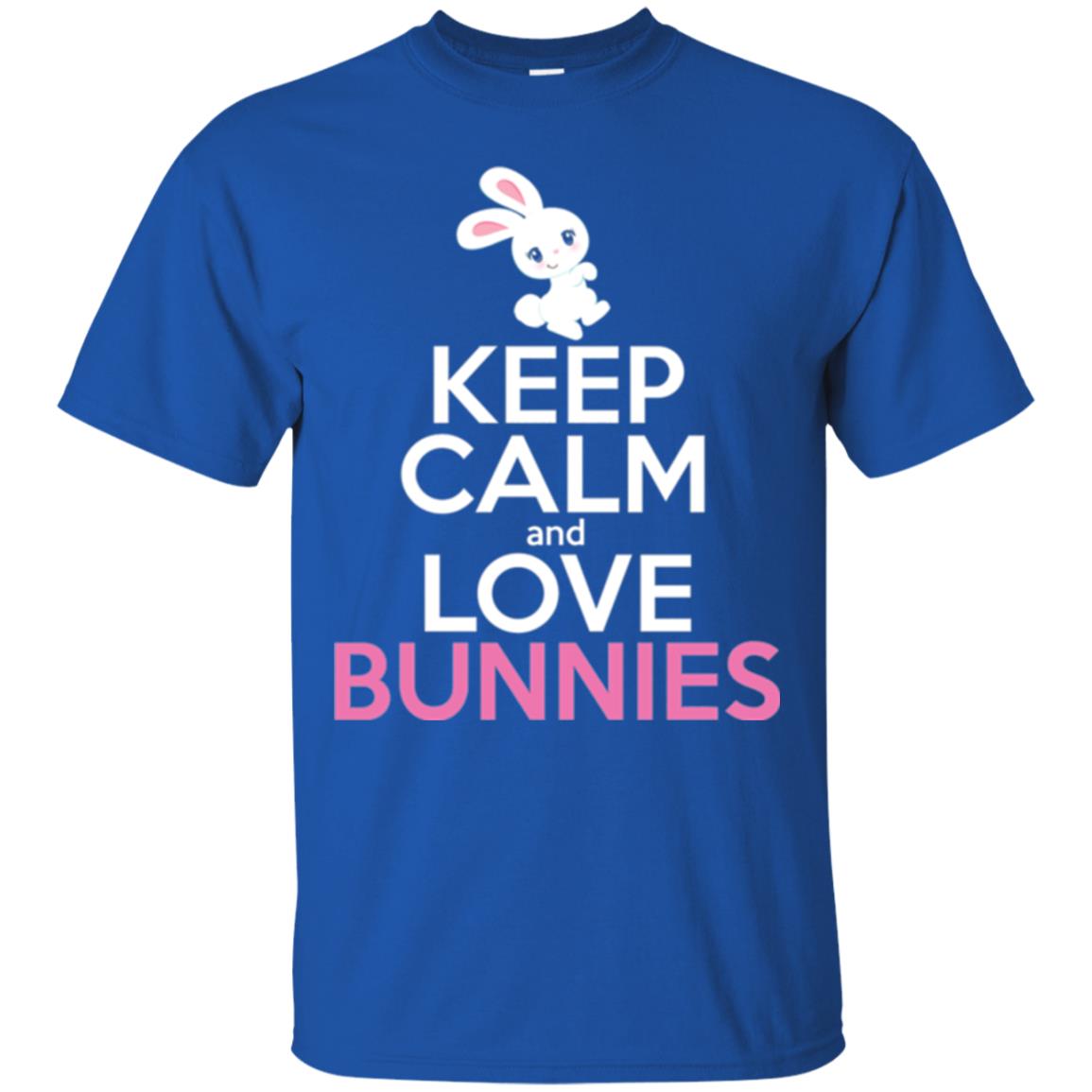 Bunny T-shirt Keep Calm And Love Bunnies Royal