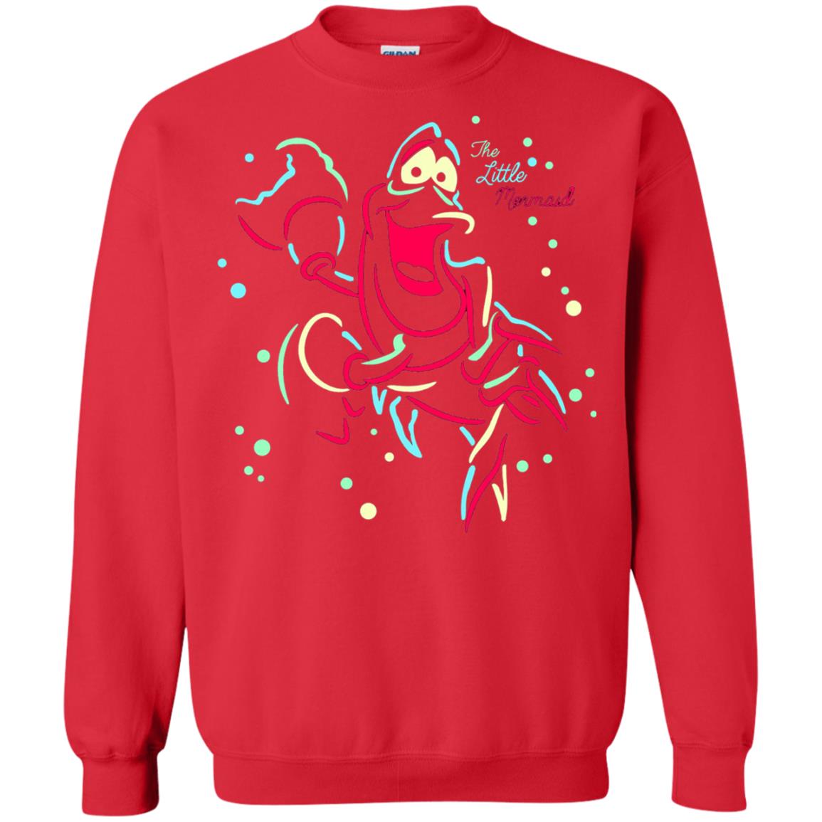 Disney Little Mermaid Neon Sebastian Graphic T-shirt Red