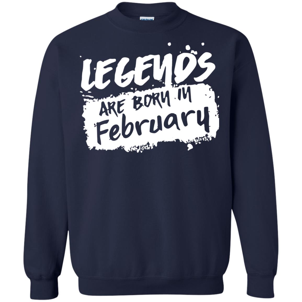 February Birthday Shirt Legends Are Born In February Navy