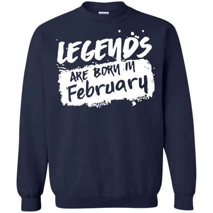 February Birthday Shirt Legends Are Born In February Navy