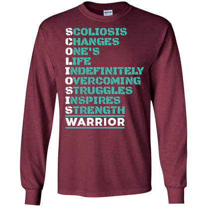 Changes One_s Life Indefinitely Overcoming Struggles Inspires Strength Coliosis Warrior Maroon