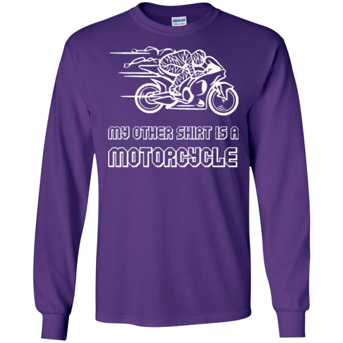 My Other Shirt Is A Motorcycle T-shirt Purple