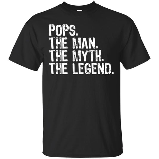 Daddy T-shirt Pops The Man The Myth The Legend Black