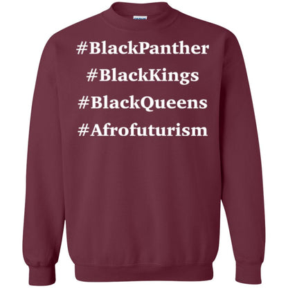Black Panther Black Kings Black Queens Afrofuturism T-shirt Maroon
