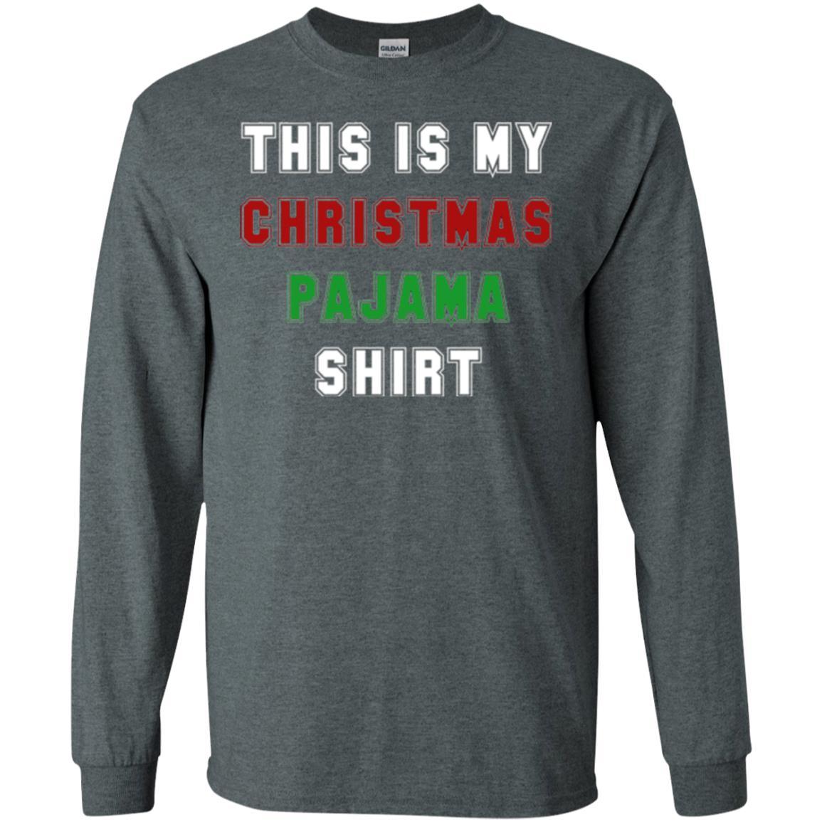 Christmas T-shirt This Is My Christmas Pajama Dark Heather