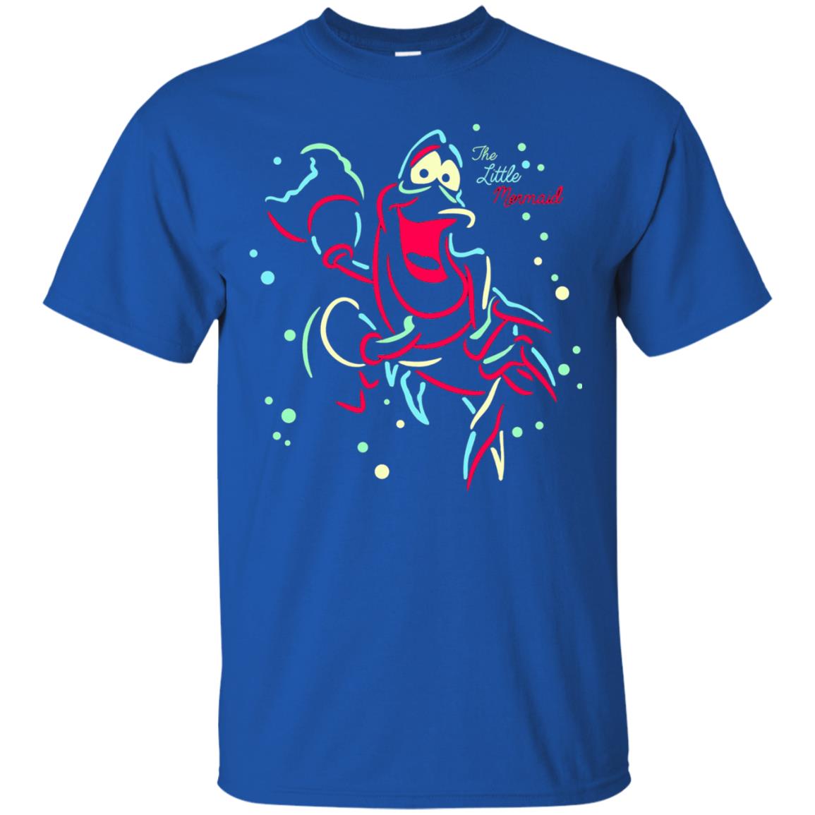 Disney Little Mermaid Neon Sebastian Graphic T-shirt Royal