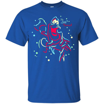 Disney Little Mermaid Neon Sebastian Graphic T-shirt Royal