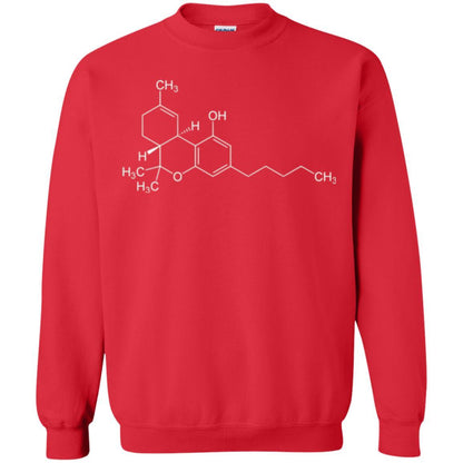 Cannabis T-shirt Thc Molecule Tetrahydrocannabinol Red