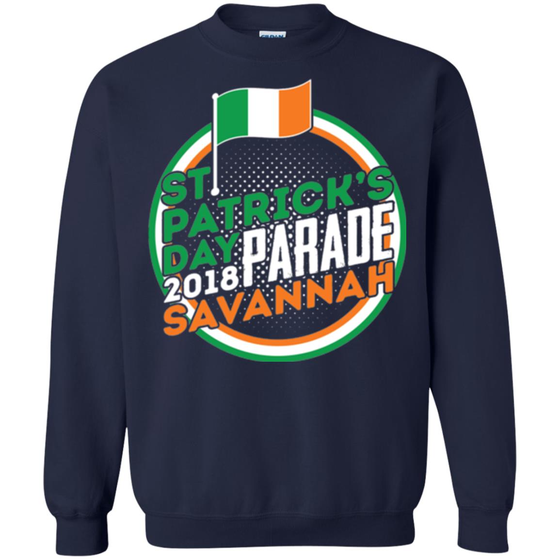 Parade Savannah 2018 Ireland Flag St. Patrick_s Day T-shirt Navy