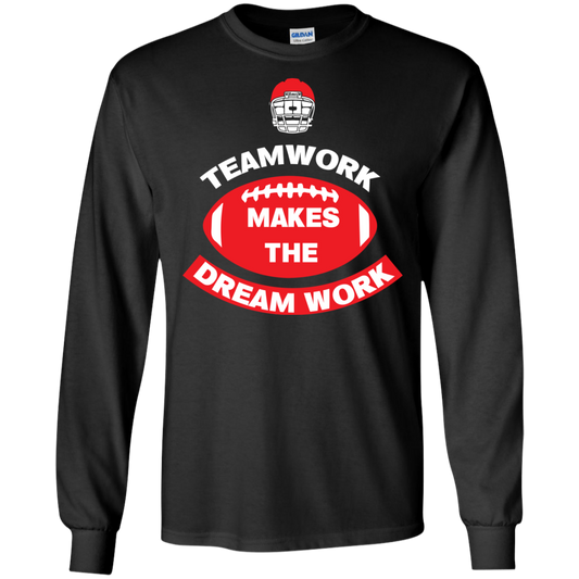 Football T-shirt TeamWork Makes The Dreamwork Black