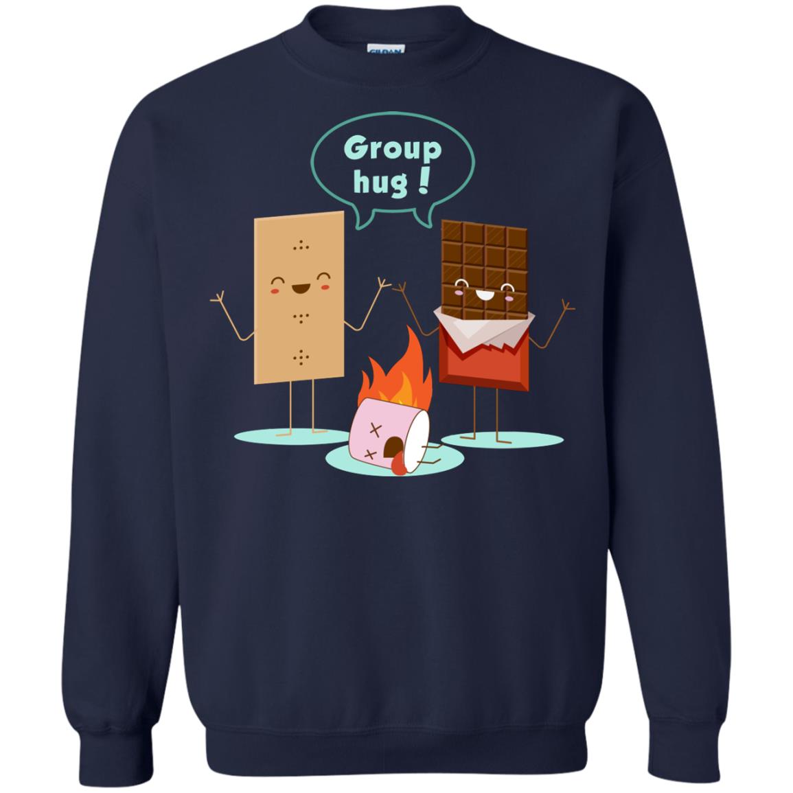 Funny Smores Chocolate Marshmallow Hiking Camping T-shirt Navy