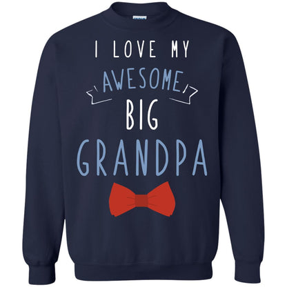 I Love My Awesome Big Grandpa Grandkid Grandson Granddaughter Shirt Navy