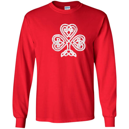 Irish Shamrock Knot Symbol St. Patrick_s Day T-shirt Red