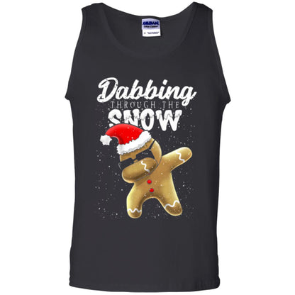 Dabbing Gingerbread T-shirt Dabbing Through The Snow Black