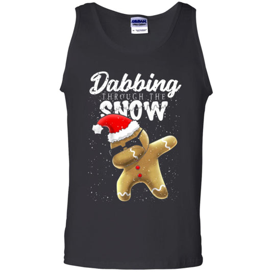 Dabbing Gingerbread T-shirt Dabbing Through The Snow Black