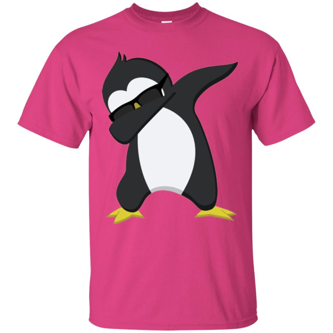 Christmas T-shirt Dabbing Penguin T-shirt Heliconia