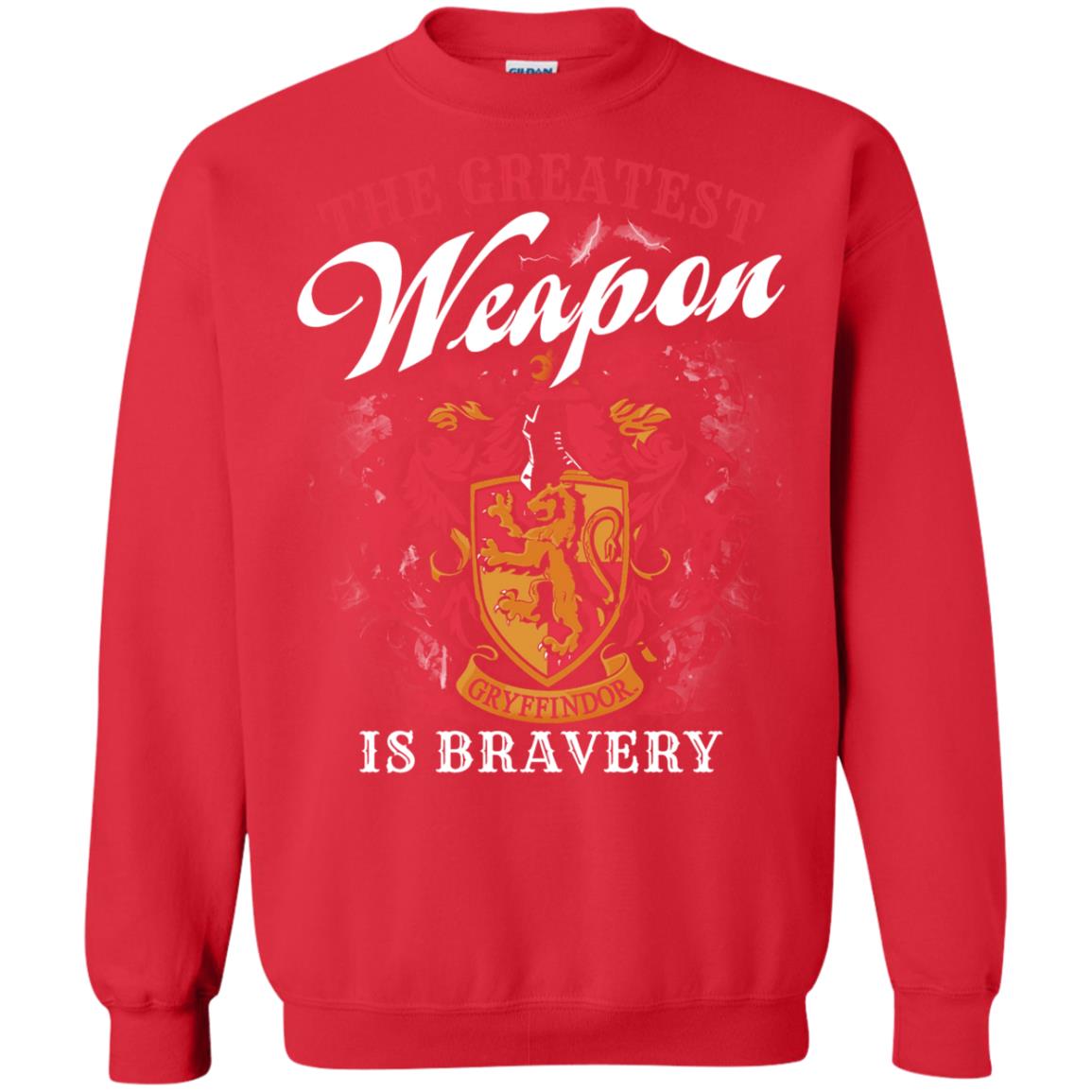 The Greatest Weapon Is Bravery Harry Potter Fan T-shirtG180 Gildan Crewneck Pullover Sweatshirt 8 oz.